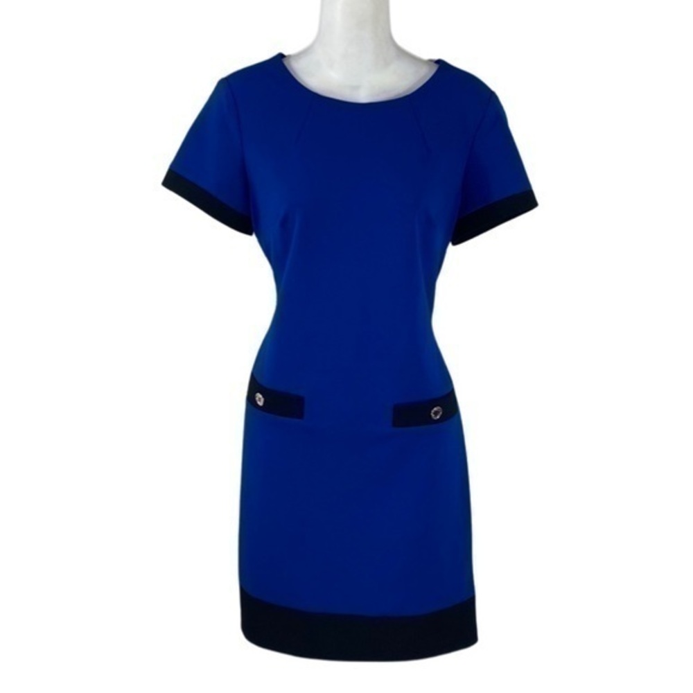 Tommy Hilfiger blue black drop waist dress LL19